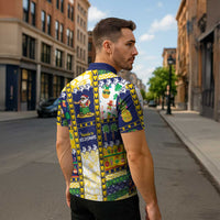 Tokelau Christmas Zipper Polo Shirt Festive Beach Vibes - Polynesian Pride