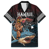 Hawaii Ikaika Family Matching Long Sleeve Bodycon Dress and Hawaiian Shirt Hawaiian Mythic Koa Tribal Warrior LT05 Dad's Shirt - Short Sleeve Black - Polynesian Pride