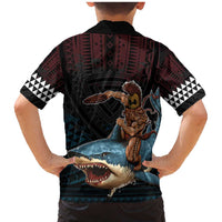 Hawaii Ikaika Family Matching Mermaid Dress and Hawaiian Shirt Hawaiian Mythic Koa Tribal Warrior LT05 - Polynesian Pride