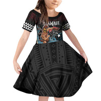 Hawaii Ikaika Family Matching Off Shoulder Short Dress and Hawaiian Shirt Hawaiian Mythic Koa Tribal Warrior