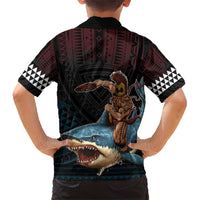Hawaii Ikaika Family Matching Short Sleeve Bodycon Dress and Hawaiian Shirt Hawaiian Mythic Koa Tribal Warrior LT05 - Polynesian Pride