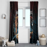 Hawaii Ikaika Window Curtain Hawaiian Mythic Koa Tribal Warrior LT05 - Polynesian Pride