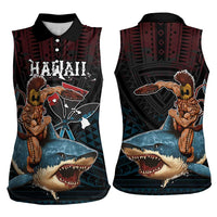 Hawaii Ikaika Women Sleeveless Polo Shirt Hawaiian Mythic Koa Tribal Warrior LT05 - Polynesian Pride