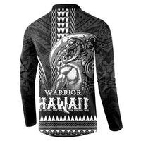 Hawaiian Ikaika Warrior Button Sweatshirt Tribal Pattern LT05 - Polynesian Pride