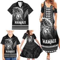 Hawaiian Ikaika Warrior Family Matching Summer Maxi Dress and Hawaiian Shirt Tribal Pattern LT05 - Polynesian Pride