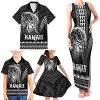 Hawaiian Ikaika Warrior Family Matching Tank Maxi Dress and Hawaiian Shirt Tribal Pattern LT05 - Polynesian Pride