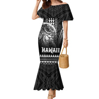 Hawaiian Ikaika Warrior Mermaid Dress Tribal Pattern LT05 Women Black - Polynesian Pride