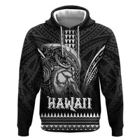 Hawaiian Ikaika Warrior Zip Hoodie Tribal Pattern LT05 Pullover Hoodie Black - Polynesian Pride