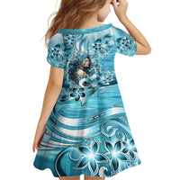 Hawaii Namaka Goddess Of The Sea Kid Short Sleeve Dress Polynesian Style LT05 - Polynesian Pride