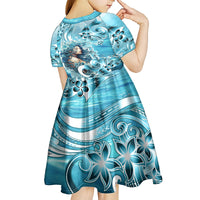 Hawaii Namaka Goddess Of The Sea Kid Short Sleeve Dress Polynesian Style LT05 - Polynesian Pride