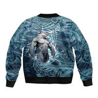 Hawaiian Shark God Kamohoalii Bomber Jacket Polynesian Style LT05 - Polynesian Pride