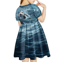 Hawaiian Shark God Kamohoalii Kid Short Sleeve Dress Polynesian Style LT05 - Polynesian Pride