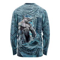Hawaiian Shark God Kamohoalii Long Sleeve Shirt Polynesian Style LT05 - Polynesian Pride