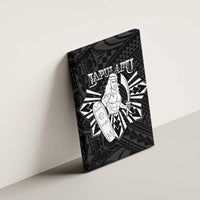 Philippines Tribal Canvas Wall Art King Lapu Lapu Black Version