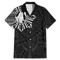Philippines Tribal Family Matching Mermaid Dress and Hawaiian Shirt King Lapu Lapu Black Version