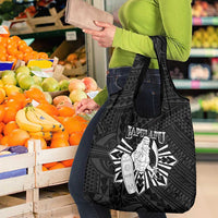 Philippines Tribal Grocery Bag King Lapu Lapu Black Version