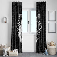 Philippines Tribal Window Curtain King Lapu Lapu Black Version LT05 - Polynesian Pride