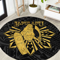 Philippines Tribal Round Carpet King Lapu Lapu Gold Version