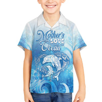 Mother's Love Is Deeper Than Ocean Family Matching Puletasi and Hawaiian Shirt Polynesian Style LT05 Son's Shirt Blue - Polynesian Pride