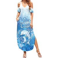 Mother's Love Is Deeper Than Ocean Family Matching Summer Maxi Dress and Hawaiian Shirt Polynesian Style