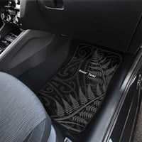 Personalised New Zealand Chur Bro Car Mats Maori Koru With Silver Fern