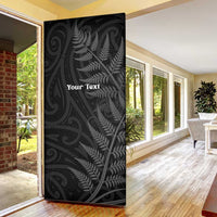 Personalised New Zealand Chur Bro Door Cover Maori Koru With Silver Fern LT05 - Polynesian Pride