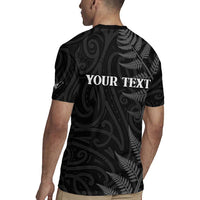 Personalised New Zealand Chur Bro Rugby Jersey Maori Koru With Silver Fern