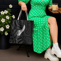 New Zealand Chur Bro Tote Bag Maori Koru With Silver Fern