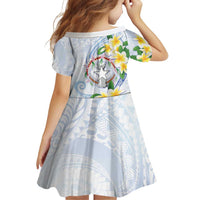Northern Mariana Islands Chamorro Family Matching Tank Maxi Dress and Hawaiian Shirt Plumeria Curves Style White Version