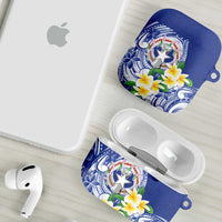 Northern Mariana Islands AirPods Case Polynesian Pattern With Frangipani