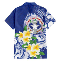 Northern Mariana Islands Family Matching Off Shoulder Maxi Dress and Hawaiian Shirt Polynesian Pattern With Frangipani LT05 - Polynesian Pride