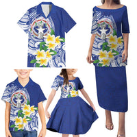 Northern Mariana Islands Family Matching Puletasi and Hawaiian Shirt Polynesian Pattern With Frangipani LT05 - Polynesian Pride