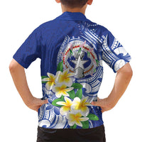 Northern Mariana Islands Family Matching Summer Maxi Dress and Hawaiian Shirt Polynesian Pattern With Frangipani LT05 - Polynesian Pride