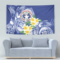 Northern Mariana Islands Tapestry Polynesian Pattern With Frangipani LT05 - Polynesian Pride