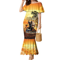 Hawaii Memorial Day Family Matching Mermaid Dress and Hawaiian Shirt Remember Their Sacrifice LT05 Mom's Dress Yellow - Polynesian Pride