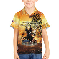 Hawaii Memorial Day Family Matching Summer Maxi Dress and Hawaiian Shirt Remember Their Sacrifice LT05 Son's Shirt Yellow - Polynesian Pride