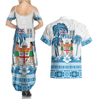 Fiji 679 Constitution Day Couples Matching Summer Maxi Dress and Hawaiian Shirt Fijian Tapa Pattern