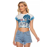 Fiji 679 Constitution Day Raglan Cropped T Shirt Fijian Tapa Pattern