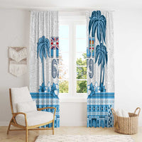 Fiji 679 Constitution Day Window Curtain Fijian Tapa Pattern