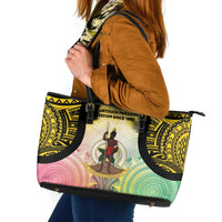 Vanuatu Independence Day Leather Tote Bag The Untouched Paradise