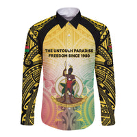 Vanuatu Independence Day Long Sleeve Button Shirt The Untouched Paradise