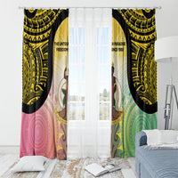Vanuatu Independence Day Window Curtain The Untouched Paradise