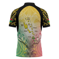 Vanuatu Independence Day Zipper Polo Shirt The Untouched Paradise