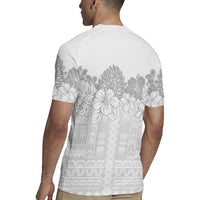 Samoa Lotu Tamaiti Rugby Jersey White Sunday Polynesian Pattern With Tropical Flowers