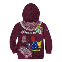 Cook Islands Mangaia Kid Hoodie Coat Of Arms Plumeria Polynesian Turtle LT05 - Polynesian Pride