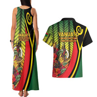 Vanuatu Constitution Day Couples Matching Tank Maxi Dress and Hawaiian Shirt Long Live Vanuatu - Polynesian Pride