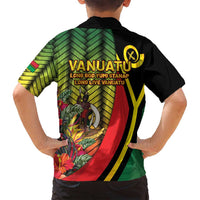 Vanuatu Constitution Day Family Matching Off Shoulder Short Dress and Hawaiian Shirt Long Live Vanuatu - Polynesian Pride