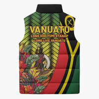 Vanuatu Constitution Day Sleeveless Puffer Jacket Long Live Vanuatu - Polynesian Pride