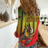 Vanuatu Constitution Day Women Casual Shirt Long Live Vanuatu - Polynesian Pride