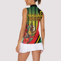 Vanuatu Constitution Day Women Sleeveless Polo Shirt Long Live Vanuatu - Polynesian Pride